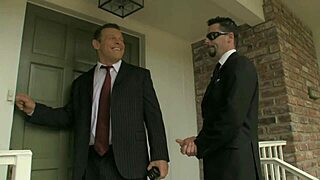 Brunette bitch Roxanne Hall with big boobs gets bent over, cowgirl riding, blowjob, and facial from fit stud.