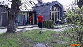 hottie mileva seduces the hot bald guy with kissing and blowjob on adultmovz.com