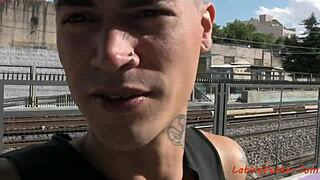 Tending To His Latino Wood In The Woods!