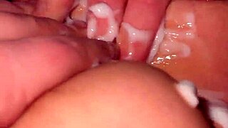 Huge Cock Teases Creamy Tits In Restroom Then Pounds