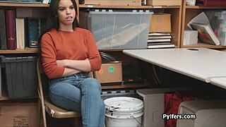 Latina teen thief caught blowing
