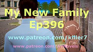 my new family plays homemade game with small tits