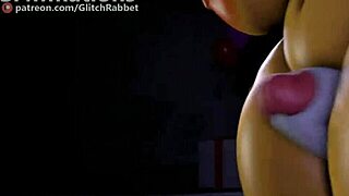 FNAF 2 crossover where Vanny interacts with Toy Chica in animated scene. Watch the fetish play unfold.