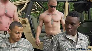 Young asian gay studs dominate in army 69 porn