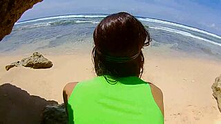 Passionate sex on paradise beach