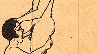 Erotic Alphabet Unveiled in Vintage Hentai Cartoon Style