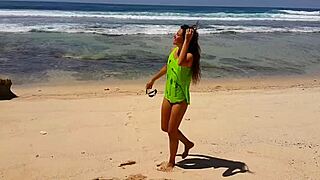 Passionate sex on paradise beach