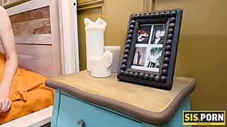 sis porn teen with long legs moans getting stepbro's hard dick 😩