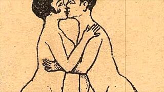 Erotic Alphabet Unveiled in Vintage Hentai Cartoon Style