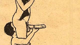 Erotic Alphabet Unveiled in Vintage Hentai Cartoon Style