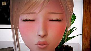 blonde with big tits and ass plays homemade game