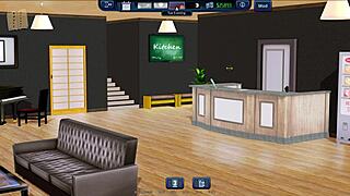 Harem Hotel 371 Detailed Anime Game Scene