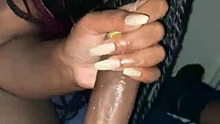 Ebony BBW Sloppily Deepthroats Monster BBC