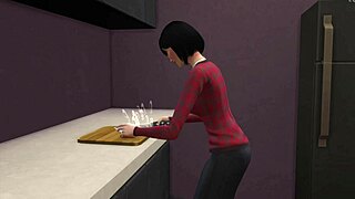 Japanese Stepmom Gets Horny Watching Stepson Masturbate and Bangs Him!