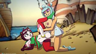 Megumi and Yaya Panda in Furry Anime