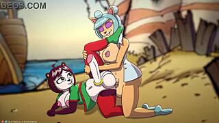 Megumi and Yaya Panda in Furry Anime