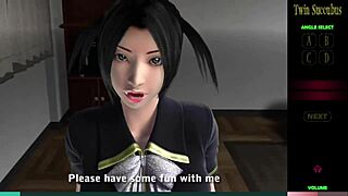 Twins show same dick sucking skills in succubus ep