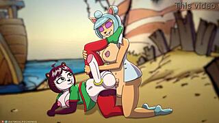 Megumi and Yaya Panda in Furry Anime