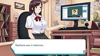 Gamer girl stephanie feels excited in cute outfit