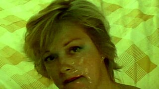 Beautiful Blonde Milf Gives an Unforgettable Blowjob and Facial