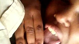 the big bbw girl eagerly sucks my monster cock