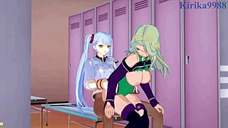 Intense futanari sex with lamia, festenia, and ruri in hentai