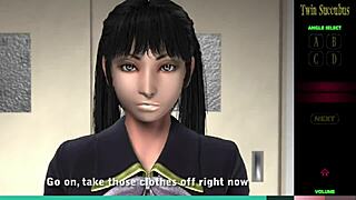 Twins show same dick sucking skills in succubus ep