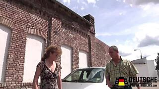 Mature German Milf Hitchhiker with Piercing Gets Fucked Hard