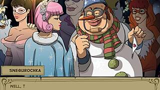 Young bunny girl throat fucked by old man in hentai cartoon