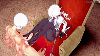 Arlecchino Performs Footwork and Blowjob in Genshin Impact POV Fantasy