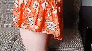 Twerking big white ass sissy rides hard in amateur gay clip