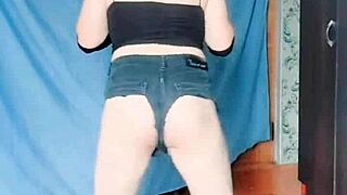 big butt sissy crossdresser twink in sexy underpants teases