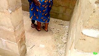 Site manager fucks madam outdoors while oga watches