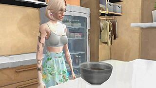 blonde gets fucked at home 3d animation sims 4