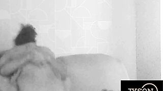 Hidden camera catches amateur couple in close up, her big ass riding his dick