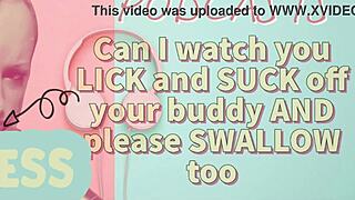 kinky podcast episode where buddies lick suck and swallow together