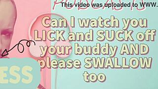 kinky podcast episode where buddies lick suck and swallow together