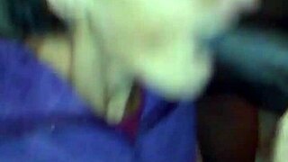 No hands needed for this bitch to take cum in mouth