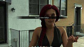 Intriguing college redemption game with brunette and redhead characters