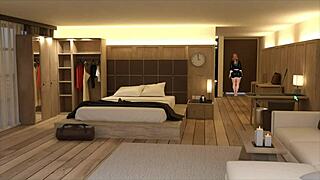 Nasty city hentai game features homemade gloryhole blowjob