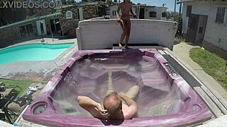 Dayanara Enjoys Intimate Hot Tub POV Experience