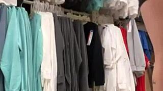 Laina Marie shows her natural beauty in the store.