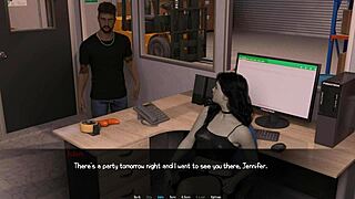 Intriguing college redemption game with brunette and redhead characters