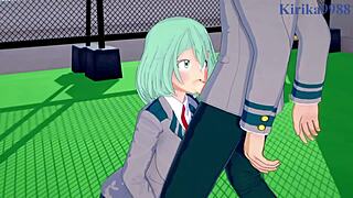 Toru Hagakure And Kaoruko Awata Engage In Intense Sex With Izuku Midoriya In My Hero Academia Hentai