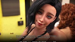 Rough bisexual hentai gameplay with cowgirl sex in WVM part 42.