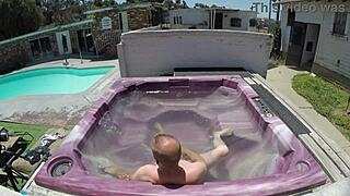 Dayanara Enjoys Intimate Hot Tub POV Experience
