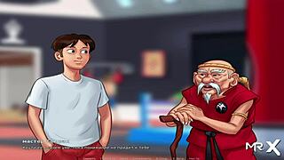 summertimesaga bdsm scene where she's tied up and questioned