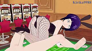 Mitsuki Bakugo, Kyoka Jiro, and Izuku Midoriya in bunny girl outfit for intense 3D hentai sex