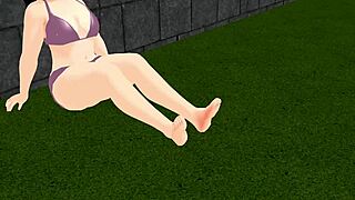 Plump girl playing tennis tits