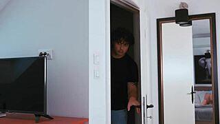 Caught Step Sister Masturbating for Neighbor's POV View